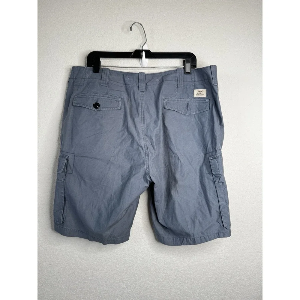 Polo Ralph Lauren Utility‎ Canvas Cargo Shorts Mens 40 Drill Blue Classic Fit